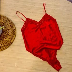 Vintage 80’s - 90’s Victoria Secret Red Body Suit